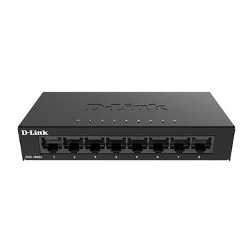 D-Link DGS-108GL/E "8-Port Gigabit Ethernet Metal Housing Unmanaged Light Switch without IGMP- 8