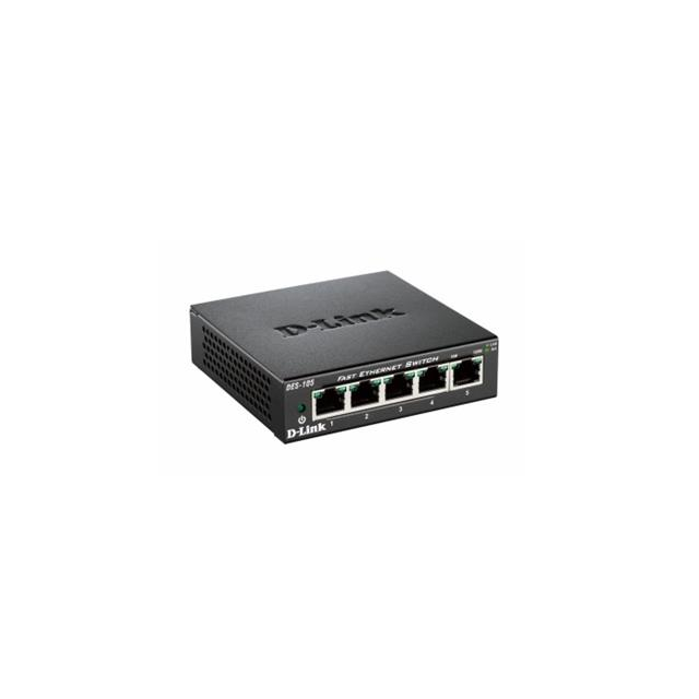 D-Link DES-105/E 5-port 10/100 Metal Housing Desktop Unmanaged Switch