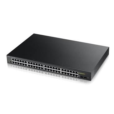 Zyxel GS1900-48HP v2, 48-port GbE L2 Smart Switch, 170 Watt rackmount