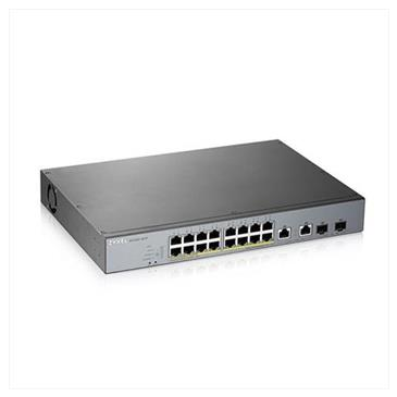 Zyxel GS1350-18HP, 18 Port managed CCTV PoE switch, long range, 250W (1 year NCC Pro pack license