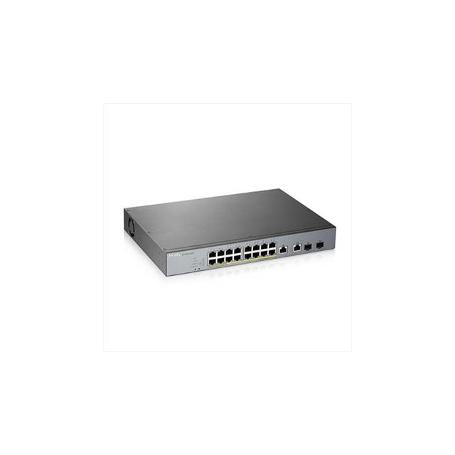 Zyxel GS1350-18HP, 18 Port managed CCTV PoE switch, long range, 250W (1 year NCC Pro pack license
