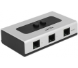 Delock RJ11 Switch 2-portový, manuální, obousměrný