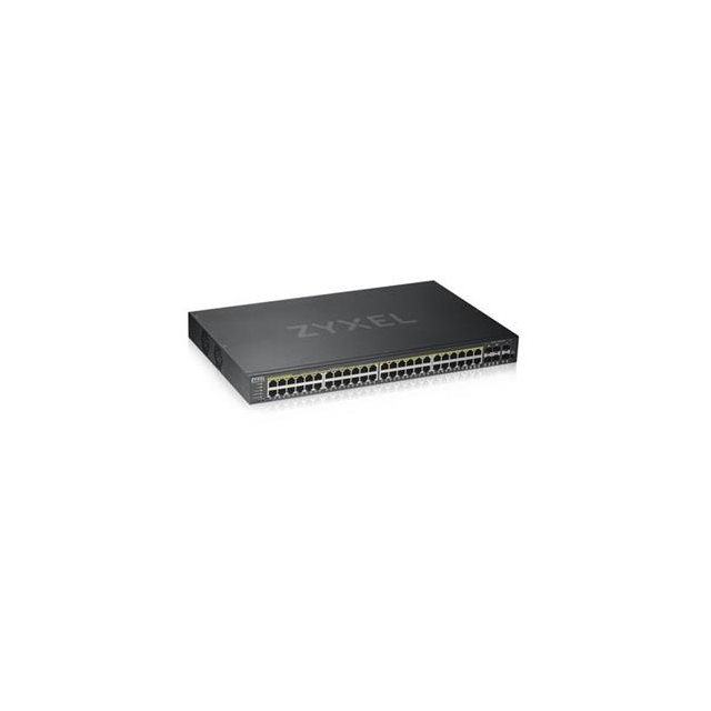 ZyXEL GS1920-48HPv2, 50 Port Smart Managed PoE Switch 44x Gigabit Copper PoE and 4x Gigabit dual