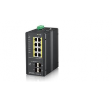 Zyxel RGS200-12P, 12-port Gigabit WebManaged switch: 8x GbE + 4x SFP, PoE (802.3at, 30W), Power