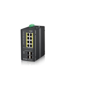 Zyxel RGS200-12P, 12-port Gigabit WebManaged switch: 8x GbE + 4x SFP, PoE (802.3at, 30W), Power