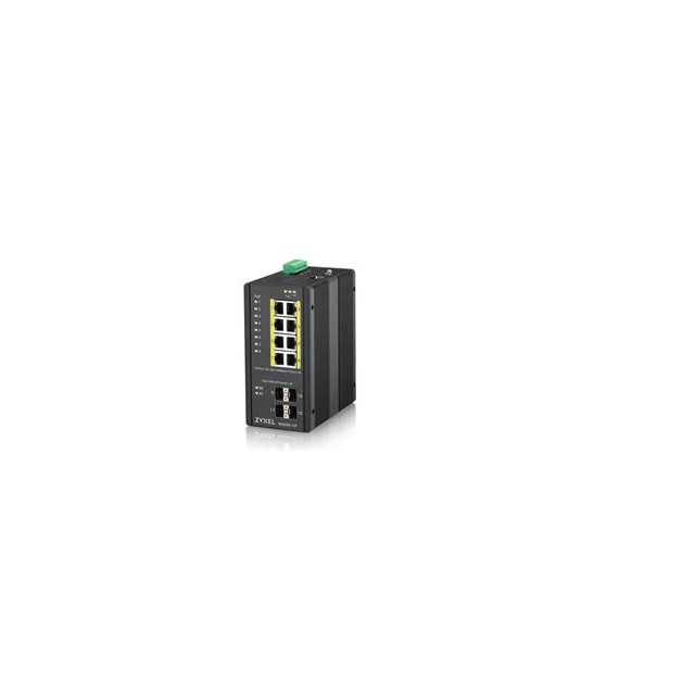 Zyxel RGS200-12P, 12-port Gigabit WebManaged switch: 8x GbE + 4x SFP, PoE (802.3at, 30W), Power