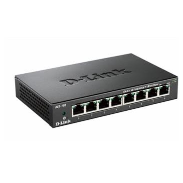 D-Link DES-108/E 8-port 10/100 Metal Housing Unmanaged Desktop Switch