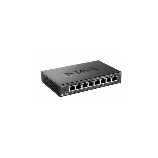 D-Link DES-108/E 8-port 10/100 Metal Housing Unmanaged Desktop Switch