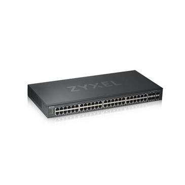Zyxel GS1920-48v2, 50 Port Smart Managed Switch 44x Gigabit Copper and 4x Gigabit dual pers., hybrid
