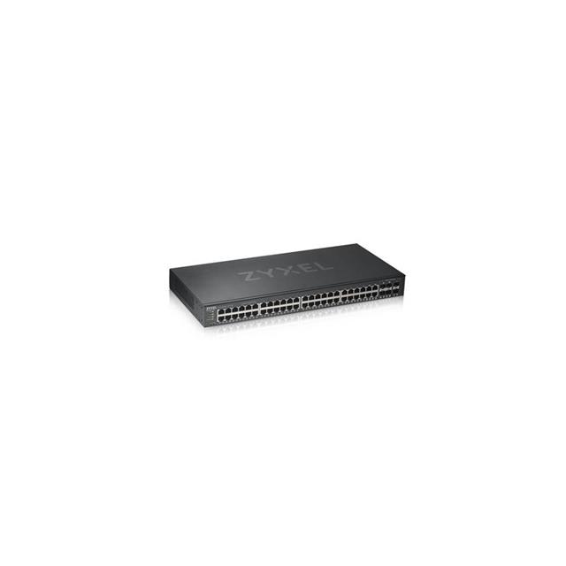 Zyxel GS1920-48v2, 50 Port Smart Managed Switch 44x Gigabit Copper and 4x Gigabit dual pers., hybrid