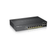 Zyxel GS1920-8HPv2, 10 Port Smart Managed Switch 8x Gigabit Copper and 2x Gigabit dual pers., hybird