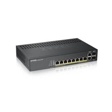 Zyxel GS1920-8HPv2, 10 Port Smart Managed Switch 8x Gigabit Copper and 2x Gigabit dual pers., hybird