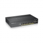 Zyxel GS1920-8HPv2, 10 Port Smart Managed Switch 8x Gigabit Copper and 2x Gigabit dual pers., hybird