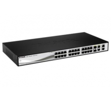 D-Link DGS-1210-28MP L2/L3 Smart+ PoE switch, 24x GbE PoE+, 4x RJ45/SFP, PoE 370W