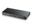 Zyxel GS1900-8HP v3, 8-port GbE L2 PoE Smart Switch, 802.3at, desktop, fanless, 70 Watt