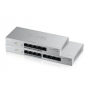 Zyxel GS1200-8HP, 8-port Desktop Gigabit Web Smart switch: 8x Gigabit metal, 4x PoE (802.3at, 30W),