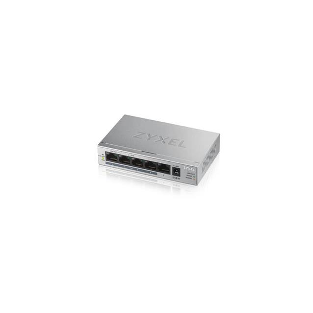 Zyxel GS1005-HP, 5 Port Gigabit PoE+ unmanaged desktop Switch, 4 x PoE, 60 Watt