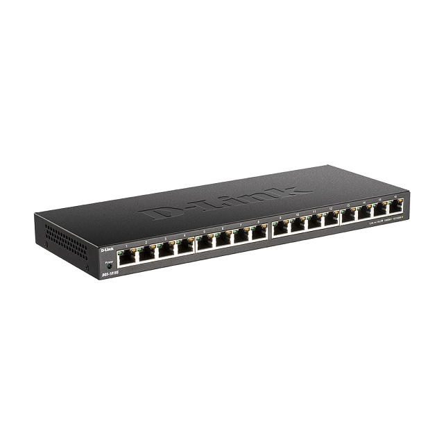 D-Link DGS-1016S 16-Port 10/100/1000Mbps Unmanaged Gigabit Ethernet Switch