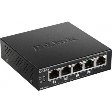 D-Link DGS-1005P 5-Port Desktop Gigabit PoE+ Switch