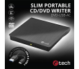 C-TECH Externí DVD vypalovačka DVD-USB-AC, USB 3.0, USB A/Type C