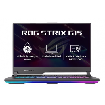 ASUS ROG Strix G513IM-HN008, Ryzen 7 4800H, 15.6˝ 1920x1080 FHD 144Hz, RTX3060/6GB, 16GB, SSD 512GB,