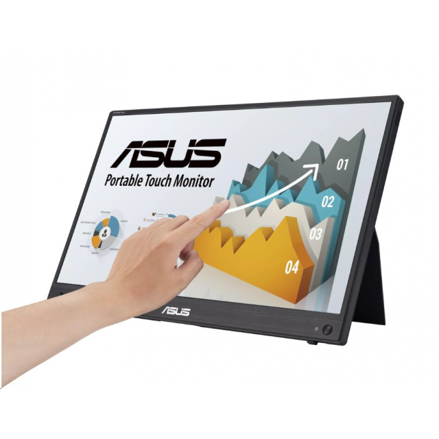 ASUS ZenScreen MB16AHT 15,6" IPS prenosný dotykový USB-C monitor 1920x1080 5ms 220cd batéria micro