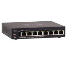 Cisco SG250-08 8-Port Gigabit Smart Switch, PoE+ (8 ports, 45W)