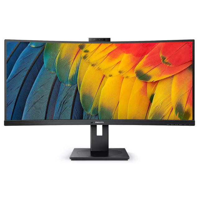 Philips 34B1U5600CH 34" VA LED 3440x1440 50 000 000:1 4ms 350cd HDMI DP USB-C(100W) CAM repro cierny