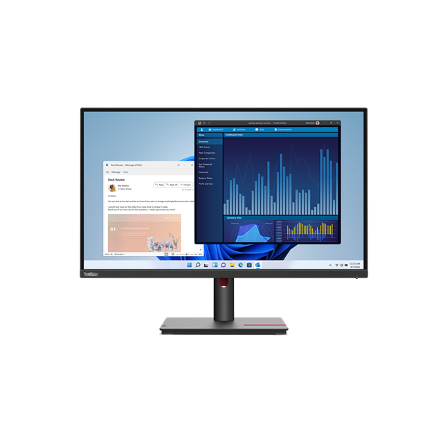 Lenovo T27p-30 27" 3840x2160 4K 1300:1 350cd 4ms HDMI+DP+USB-C+USB+RJ45 dock+dobijanie NTB lift 3y