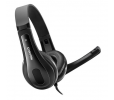 Canyon CHSU-1, PC Headset, USB, slúchadla s mikrofónom, ovládanie na kábli, čierne