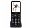 EVOLVEO EasyPhone LT, mobilní telefon pro seniory s nabíjecím stojánkem (černá barva)