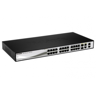 "28-Port Gigabit PoE+ Smart Switch including 4 SFP Ports- Power budget 370W- Metro Ethernet features