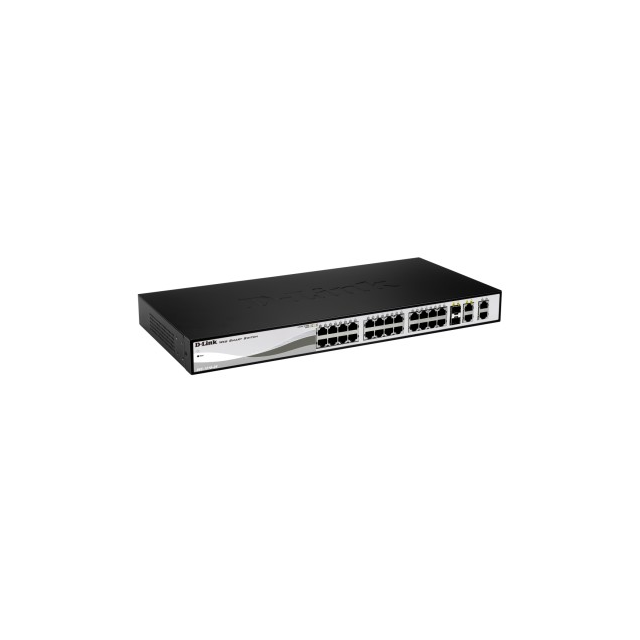 "28-Port Gigabit PoE+ Smart Switch including 4 SFP Ports- Power budget 370W- Metro Ethernet features