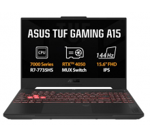 ASUS TUF Gaming A15 FA507NU-LP045W, Ryzen 7 7735HS, 15.6˝ 1920x1080 FHD, RTX 4050/6GB, 16GB, SSD