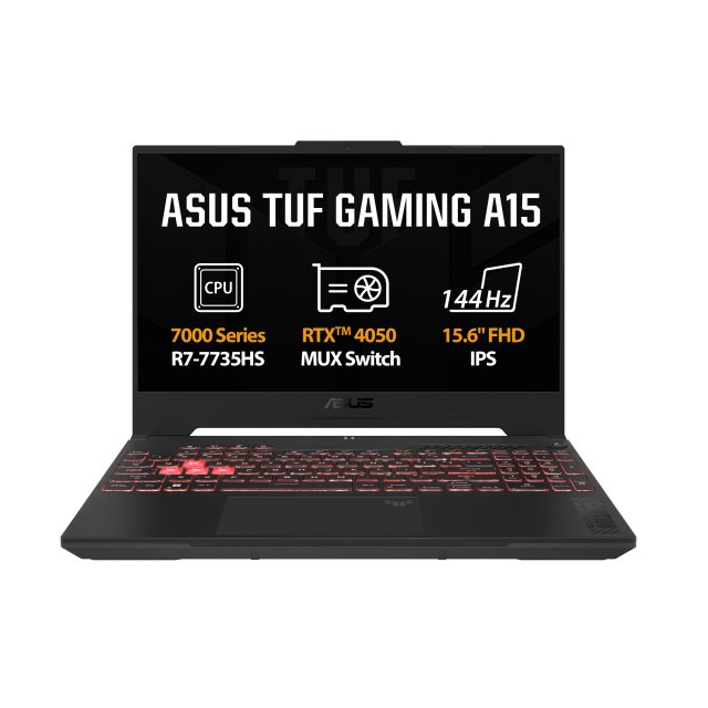ASUS TUF Gaming A15 FA507NU-LP045W, Ryzen 7 7735HS, 15.6˝ 1920x1080 FHD, RTX 4050/6GB, 16GB, SSD