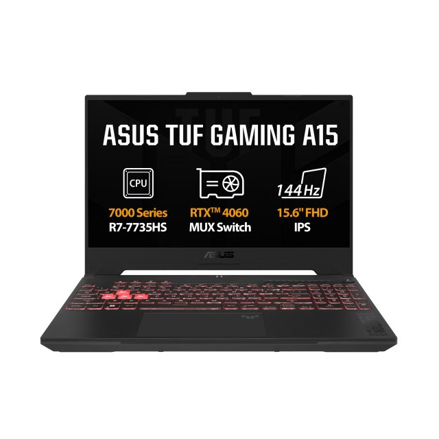 ASUS TUF Gaming A15 FA507NV-LP031W, Ryzen 7 7735HS, 15.6˝ 1920x1080 FHD, RTX 4060/8GB, 16GB, SSD