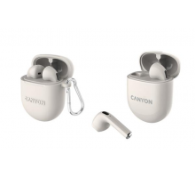 Canyon TWS-6, True Wireless Bluetooth slúchadlá do uší, nabíjacia stanica v kazete, béžové