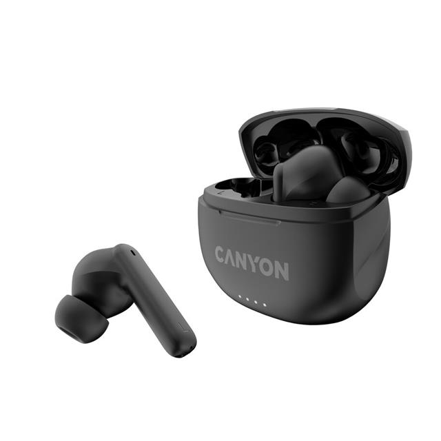 Canyon TWS-8, True Wireless Bluetooth slúchadlá do uší, nabíjacia stanica v kazete, čierne