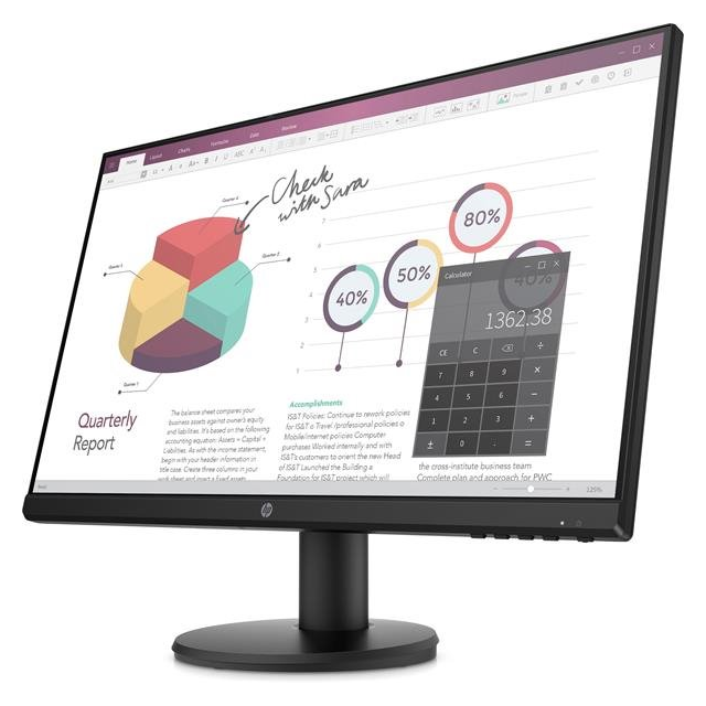 HP P24v G4, 23.8 IPS, 1920x1080, 1000:1, 5ms, 250cd, VGA/HDMI, 3-3-0