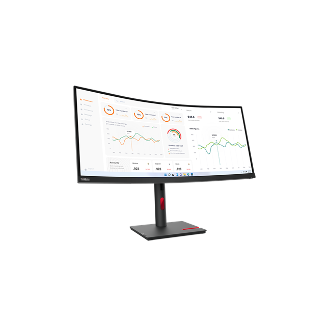 Lenovo T34w-30 34" 3440x1440 UWQHD 3000:1 350N 4ms HDMI+DP+USB+USB-C+RJ45 dock+dobijanie NTB lift 3y