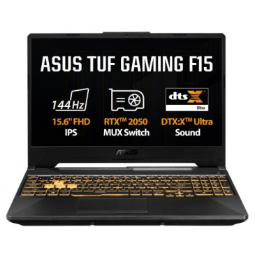 ASUS TUF Gaming F15 FX506HF-HN004W, i5-11400H, 15.6˝ 1920x1080 FHD, RTX2050/4GB, 16GB, SSD 512GB,