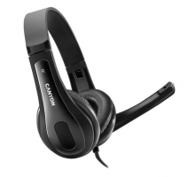 Canyon CHSU-1, PC Headset, USB, slúchadla s mikrofónom, ovládanie na kábli, čierne