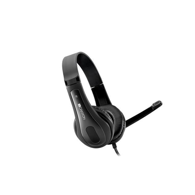 Canyon HSC-1, PC Headset, slúchadla s mikrofónom, 1 x 3.5mm jack komb., ovládanie na kábli, 2 m,