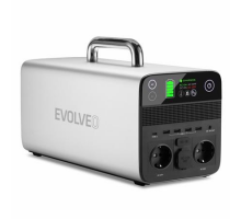 Evolveo PowerCharge 1000, nabíjecí stanice, 40,5 Ah, 1036,8 Wh, 2× 230 V zásuvka, 1× 12 V zásuvka,
