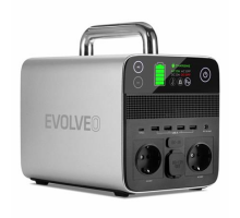 Evolveo PowerCharge 500, nabíjecí stanice, 20 Ah, 512 Wh, 2× 230 V zásuvka, 1× 12 V zásuvka, 4× USB