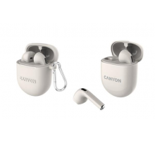 Canyon TWS-6, True Wireless Bluetooth slúchadlá do uší, nabíjacia stanica v kazete, béžové
