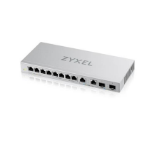Zyxel  XGS1010-12 v2, 12-Port Gigabit Unmanaged Switch with 8-Port 1G + 2-Port 2.5G + 2-Port SFP+