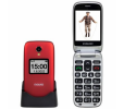 EVOLVEO EasyPhone FS, vyklápěcí mobilní telefon 2.8" pro seniory s nabíjecím stojánkem (červená