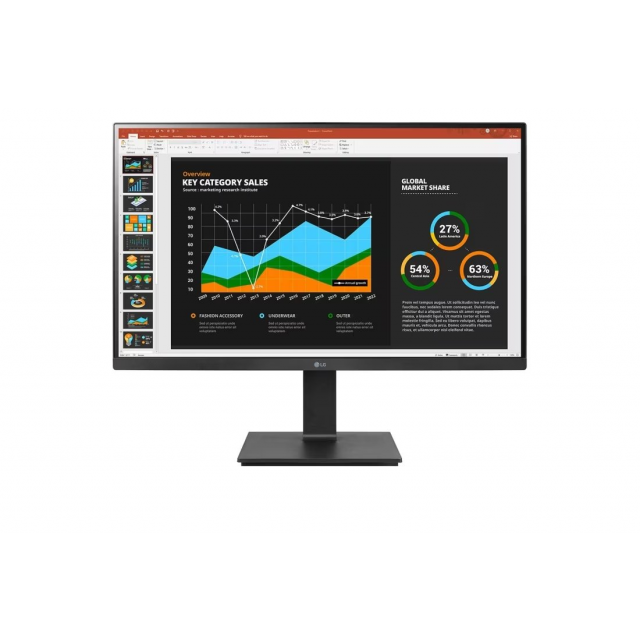 LG 27BQ75QB-B 27"W IPS 2560x1440 5ms 5 000 000:1 350cd HDMI DP USB-C(65W) PIVOT repro čierny