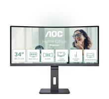 AOC CU34P3CV 34"W VA LED 3440x1440 20 000 000:1 4ms 300cd DP HDMI USB-C(65W) repro